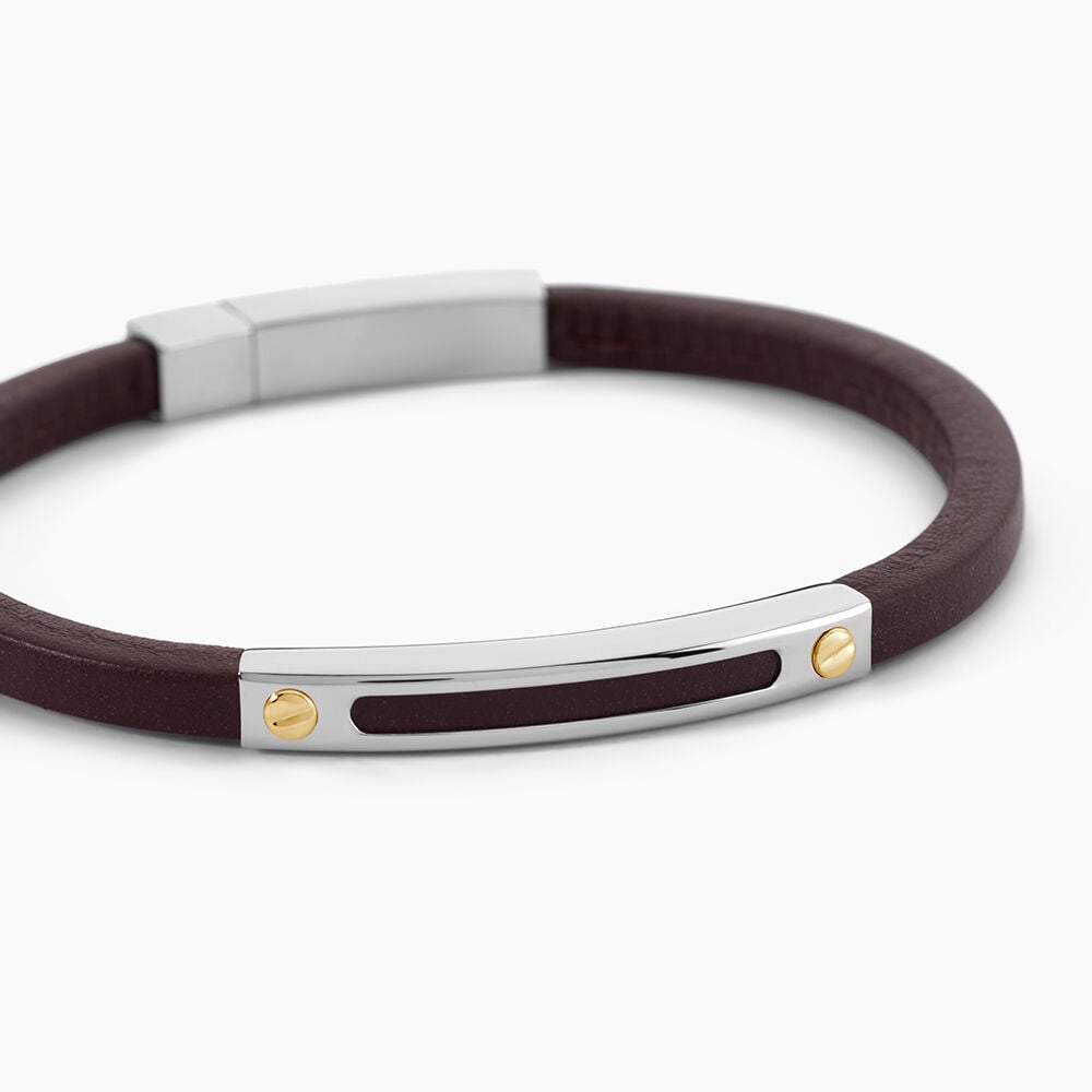 Bracelet Cuir De Vache Marron - Bracelets cuir Homme | Marc Orian