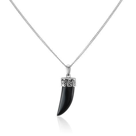 Collier Acier Blanc Ludvik Agate - Colliers avec pierres Homme | Marc Orian