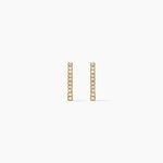 Boucles D'Oreilles Puces Priscilla Argent Dor&eacute; A L'Or 750/1000 Oxyde De Zirconium - Puces Femme | Marc Orian