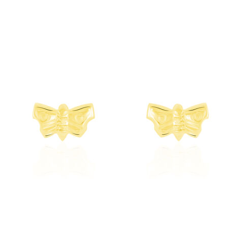 Boucles D'oreilles Puces Bartholomee Papillon Or Jaune - Puces Famille | Marc Orian