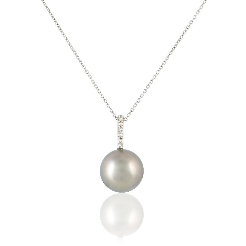 Collier Rebeca Or Blanc Perle De Culture De Tahiti Et Oxyde - Colliers avec pierres Femme | Marc Orian
