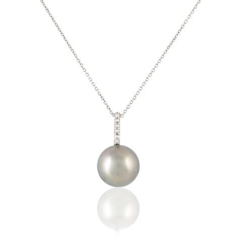 Collier Rebeca Or Blanc Perle De Culture De Tahiti Et Oxyde - Colliers avec pierres Femme | Marc Orian