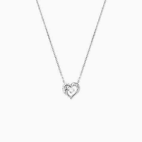 Collier Aggie Argent Blanc Oxyde De Zirconium - Colliers avec pierres Femme | Marc Orian