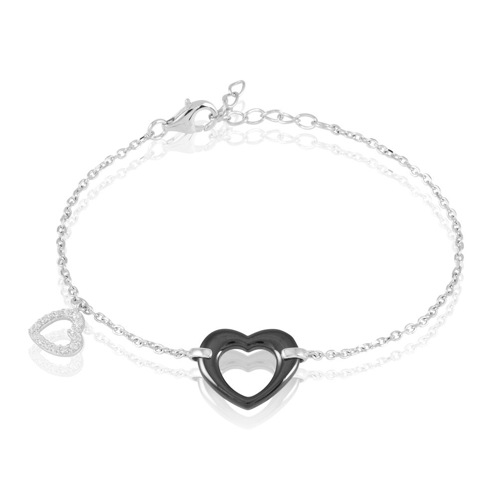 Bracelet Anissa Argent Blanc Céramique Et Oxyde De Zirconium - Bracelets chaînes Femme | Marc Orian