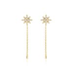 Boucles D'oreilles Pendantes Kettil Or Jaune Oxyde De Zirconium - Pendantes Femme | Marc Orian