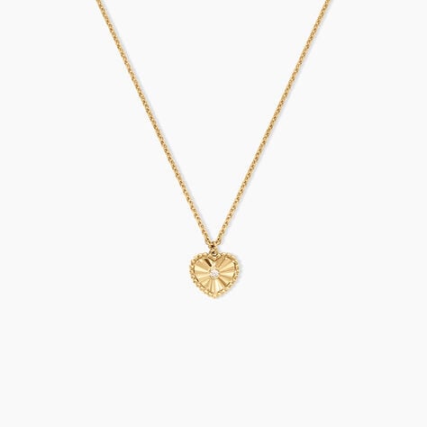 Collier Phebee Argent Dor&eacute; A L'Or 750/1000 Oxyde De Zirconium - Colliers avec pierres Femme | Marc Orian