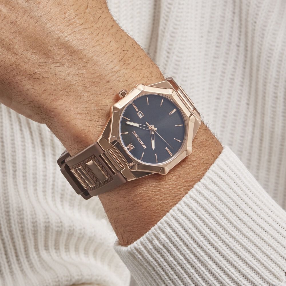 Montre Montignac Octogon Noir - Montres étanches Homme | Marc Orian