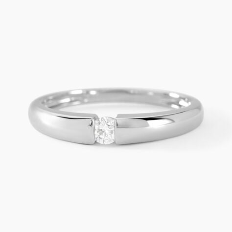 Bague Aretha Argent Blanc Diamant Synthétique - Solitaires Femme | Marc Orian