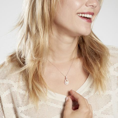 Collier Ghyslene Argent Blanc Perle De Culture Et Oxyde De Zirconium - Colliers Femme | Marc Orian