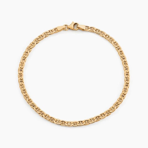 Bracelet Capucin Or Jaune Maille Marine Plate - Bracelets mailles Homme | Marc Orian