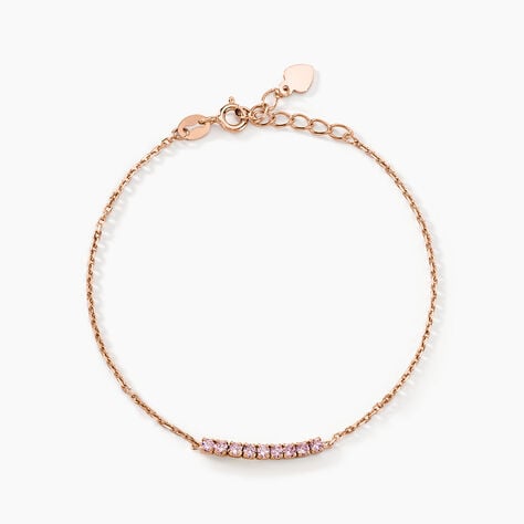Bracelet Rio Argent Rose Oxyde De Zirconium - Bracelets fantaisie Femme | Marc Orian