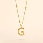 Collier Plaqu&eacute; Or Jaune Lettra - Colliers ete Femme | Marc Orian