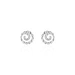 Boucles D'oreilles Puces Selima Argent Blanc - Puces Femme | Marc Orian