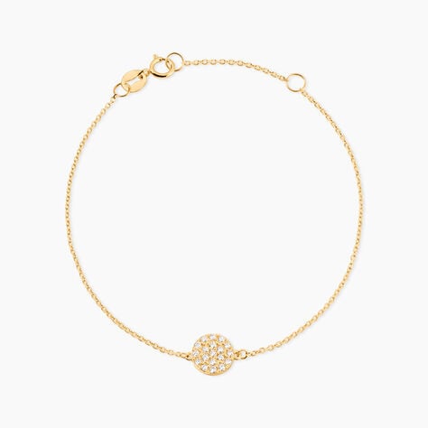 Bracelet Or Jaune Burak Oxyde De Zirconium - Bracelets Medailles Femme | Marc Orian