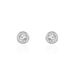 Boucles D'oreilles Puces Eden Serti Pneu Or Blanc Oxyde De Zirconium - Puces Femme | Marc Orian