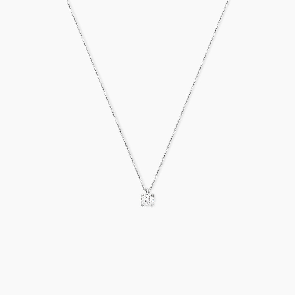 Collier Elfa Or Blanc Diamant - Colliers avec pierres Femme | Marc Orian