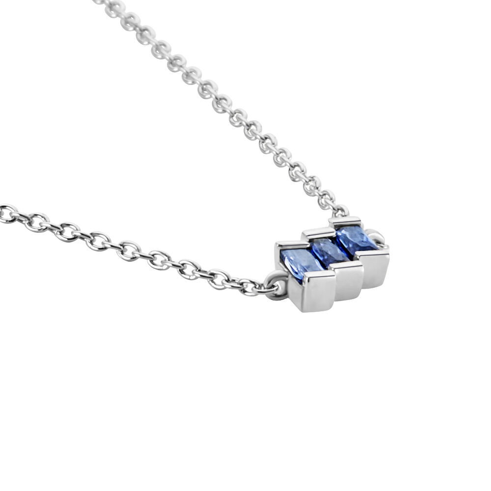 Collier Andy Argent Blanc Oxyde De Zirconium - Colliers avec pierres Femme | Marc Orian