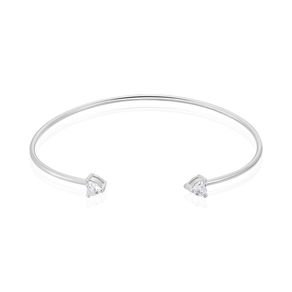 Bracelet Jonc Andriana Argent Blanc Oxyde De Zirconium - Bracelets joncs Femme | Marc Orian