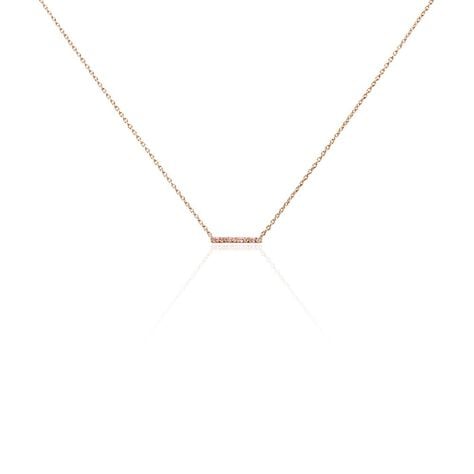 Collier Andrew Argent Rose Oxyde De Zirconium Rose - Colliers avec pierres Femme | Marc Orian