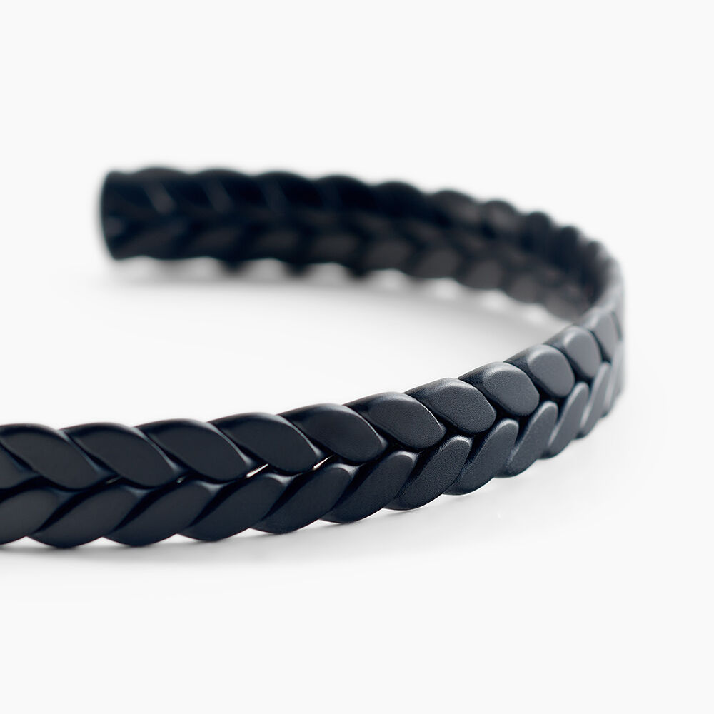 Bracelet Jonc Jourdan Guilherme Acier Noir - Bijoux Homme | Marc Orian