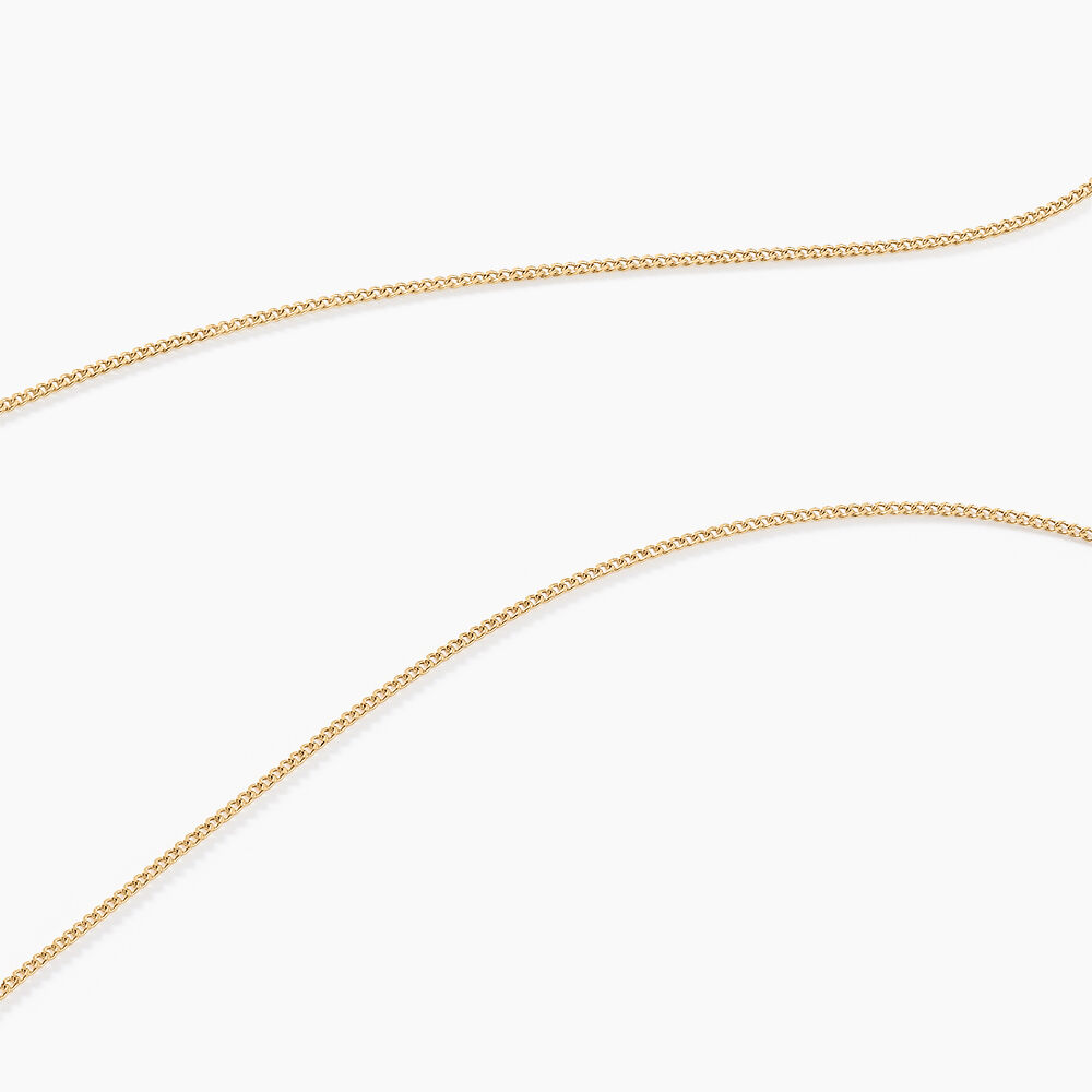 Cha&icirc;ne Ixia Maille Gourmette Diamantee Or Jaune - Chaines Femme | Marc Orian