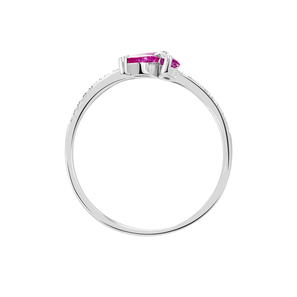 Bague Angie Or Blanc Rubis Et Diamant - Bagues vintage Femme | Marc Orian