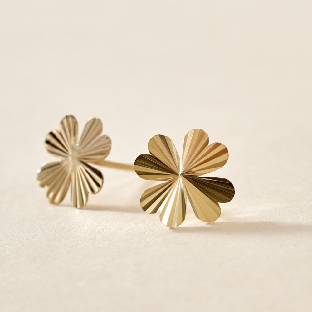 Boucles D'oreilles Puces Dag Or Jaune - Puces Femme | Marc Orian