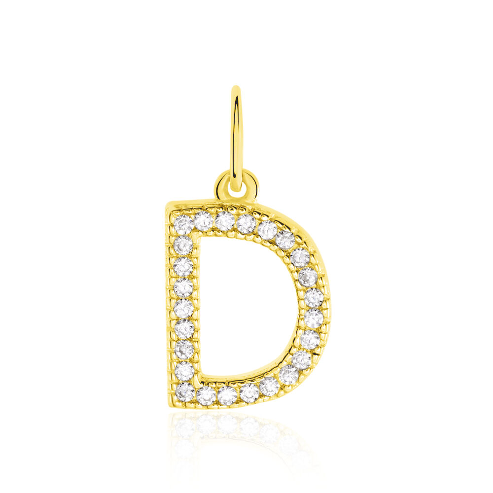 Pendentif Lettre D Or Jaune Oxyde - Pendentifs Famille | Marc Orian