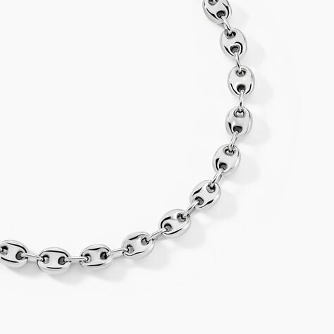 Collier Carrus Maille Grain De Cafe Argent Blanc - Chaines Homme | Marc Orian
