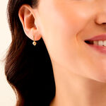 Boucles D'Oreilles Pendantes Benesh Argent Dor&eacute; A L'Or 750/1000 Am&eacute;thyste - Pendantes Femme | Marc Orian