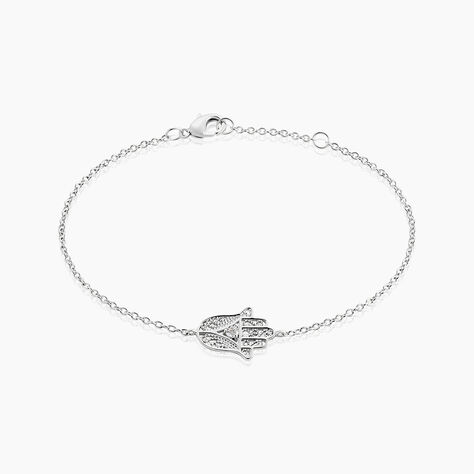 Bracelet Mafatma Argent Blanc Oxyde De Zirconium - Bracelets chaînes Femme | Marc Orian