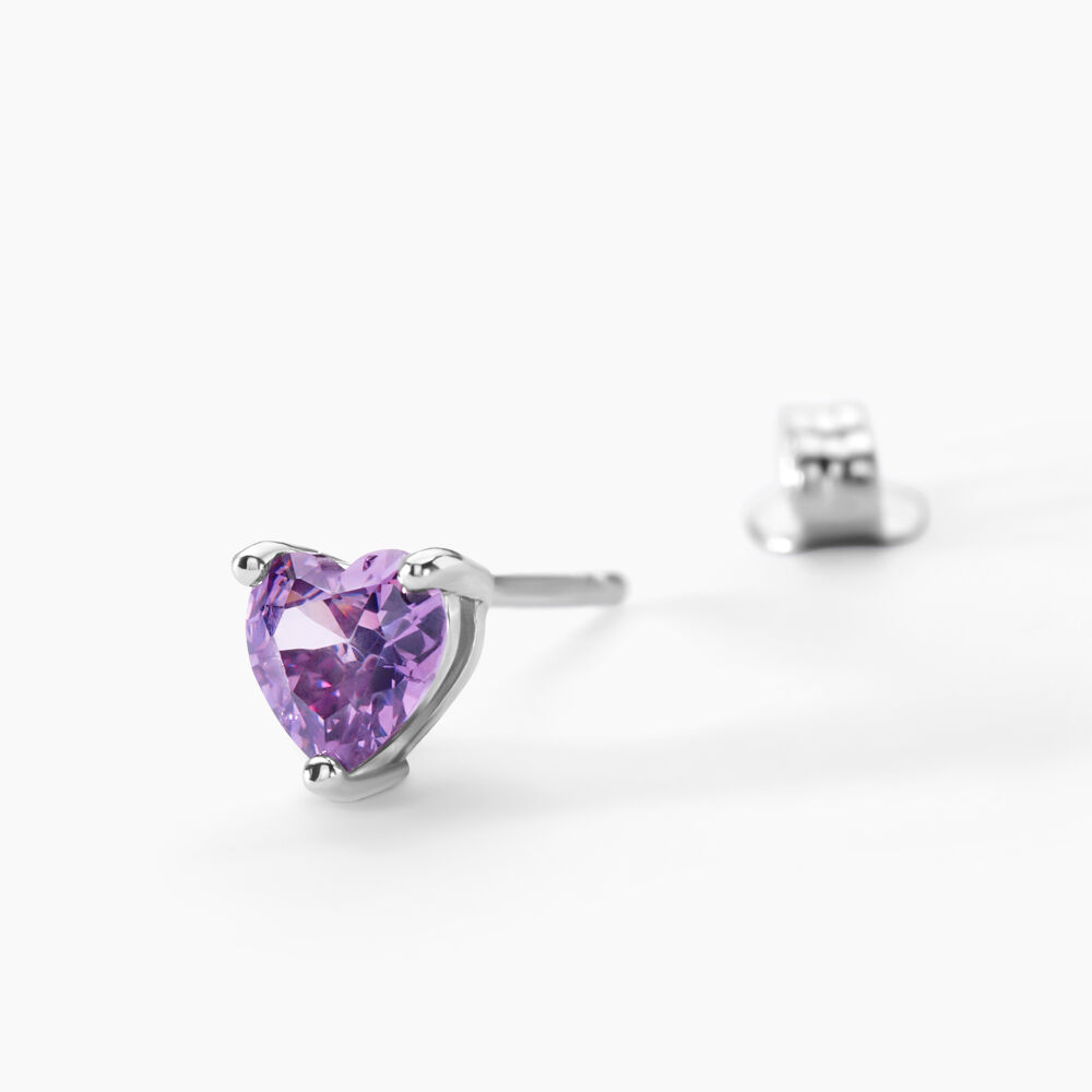 Boucles D'oreilles Puces Kelvyn Argent Blanc Oxyde De Zirconium - Puces Femme | Marc Orian