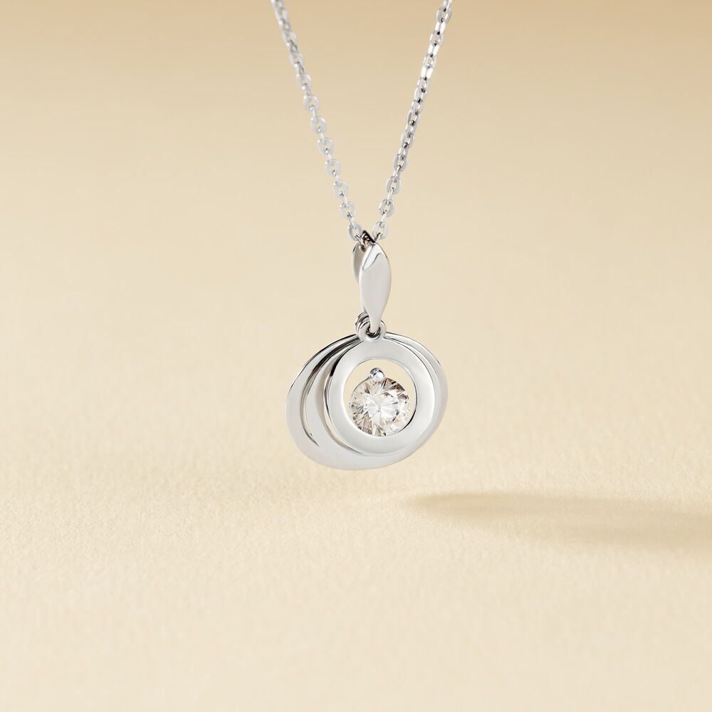 Collier Yoheved Argent Blanc Oxyde De Zirconium - Colliers avec pierres Femme | Marc Orian