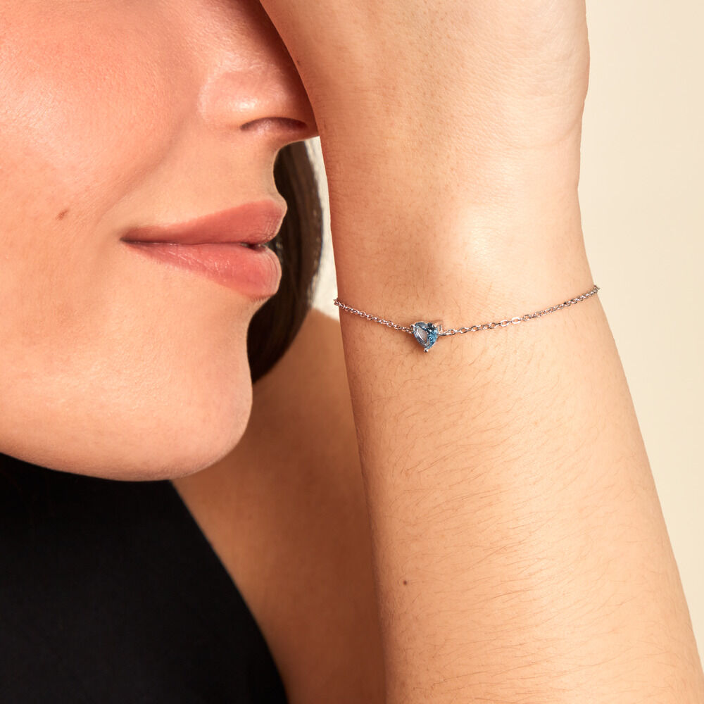 Bracelet Kelvyn Argent Blanc Oxyde De Zirconium - Bracelets chaînes Femme | Marc Orian