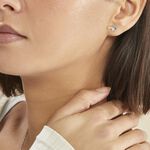 Boucles D'oreilles Puces Bridie Argent Blanc Pierre De Synthese - Puces Femme | Marc Orian