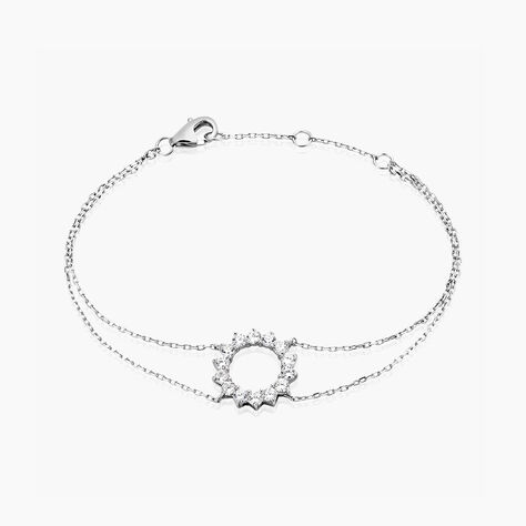 Bracelet Ciena Argent Blanc Oxyde De Zirconium - Bracelets chaînes Femme | Marc Orian