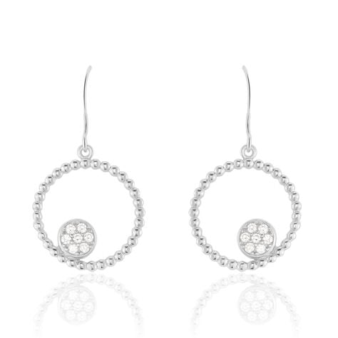 Boucles D'oreilles Pendantes Milano Argent Blanc Oxyde De Zirconium - Pendantes Femme | Marc Orian