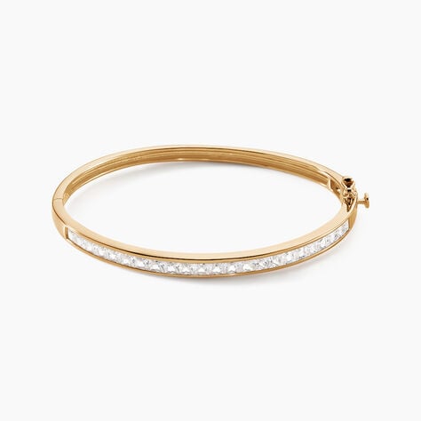 Bracelet Jonc Frieda Plaqué Or Jaune Oxyde De Zirconium - Bracelets joncs Femme | Marc Orian