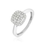 Bague Or Blanc Naveen Diamants Synth&eacute;tiques - Bagues avec pierre Femme | Marc Orian