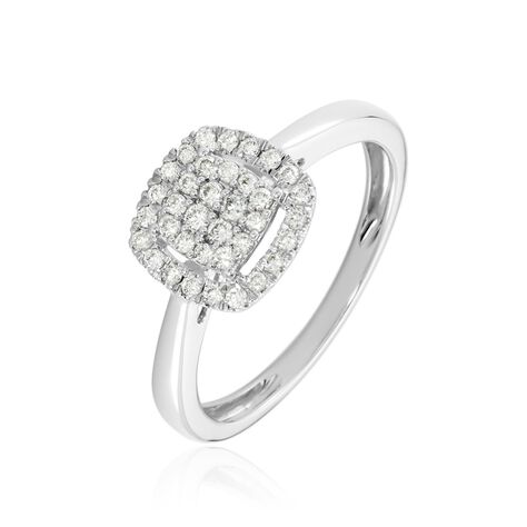 Bague Or Blanc Naveen Diamants Synth&eacute;tiques - Bagues avec pierre Femme | Marc Orian