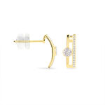 Boucles D'oreilles Puces Maellys Or Jaune Diamant - Pendantes Femme | Marc Orian