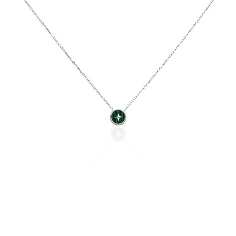 Collier Izarra Argent Blanc Malachite - Colliers avec pierres Femme | Marc Orian