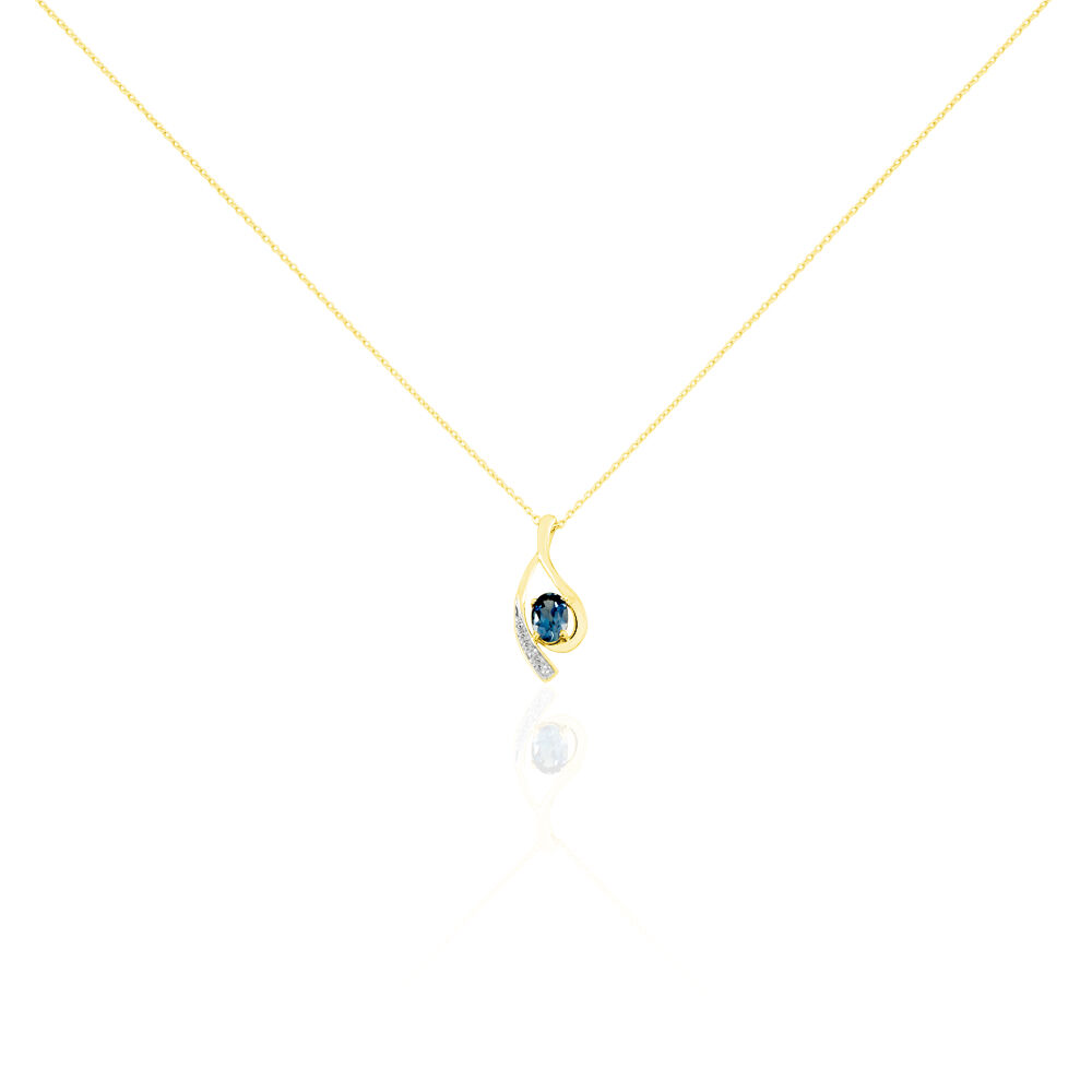 Collier Or Jaune Sagesse Topaze Oxydes De Zirconium - Colliers avec pierres Femme | Marc Orian