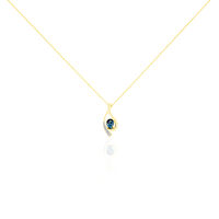 Collier Or Jaune Sagesse Topaze Oxydes De Zirconium