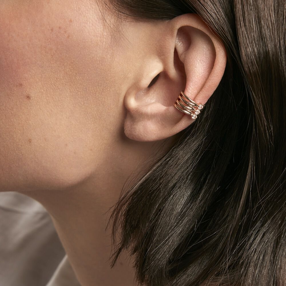 Bijou D'oreille Unitaire Nevil Plaqué Or Jaune Oxyde De Zirconium - Piercings d'oreilles Femme | Marc Orian
