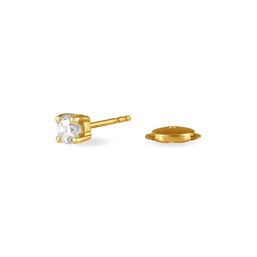 Boucles D'oreilles Puces Victoria Or Jaune Diamant - Puces Femme | Marc Orian
