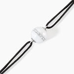 Bracelet Nina Cera Argent Blanc C&eacute;ramique Et Strass - Bracelets cordons Femme | Marc Orian