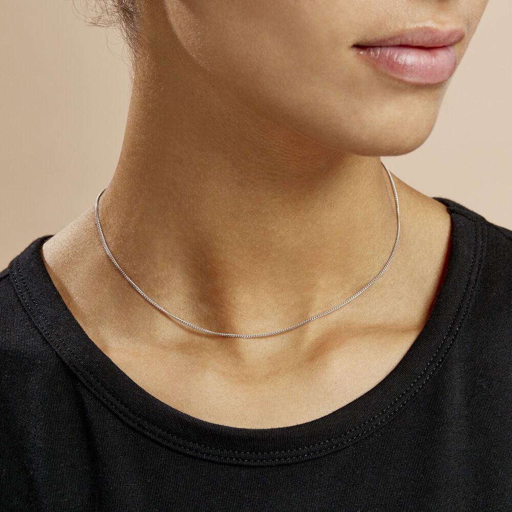 Chaîne Clementine Argent Blanc - Colliers ras du cou Femme | Marc Orian