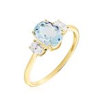 Bague Carroll Or Jaune Topaze Oxyde De Zirconium - Bagues pierres fines Femme | Marc Orian