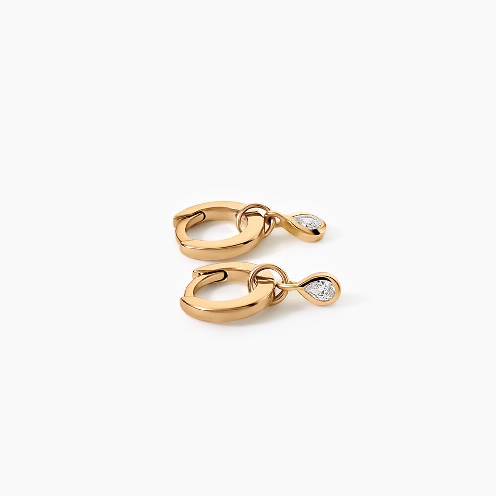Cr&eacute;oles Lorianne Plaqu&eacute; Or Jaune Oxyde De Zirconium - Boucles d'oreilles pampille Femme | Marc Orian